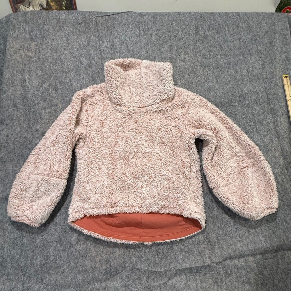 Lululemon Oh So Sherpa Pullover Pink Peach Funnel Neck Fleece XS/S LW3CLRS